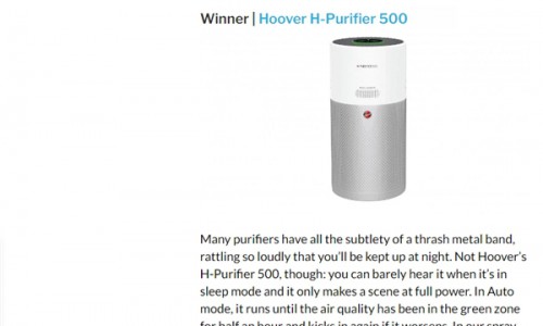在英国：海尔智家旗下Hoover荣获年度空气净化器奖