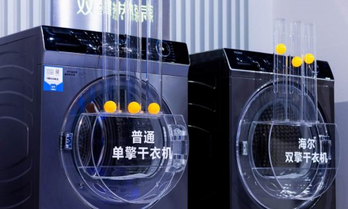 看乒乓球演示知差距！买干衣机首选海尔双擎热泵