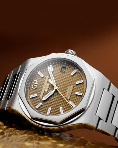 芝柏桂冠系列腕表，采用更小尺寸的冬季温暖铜色表盘