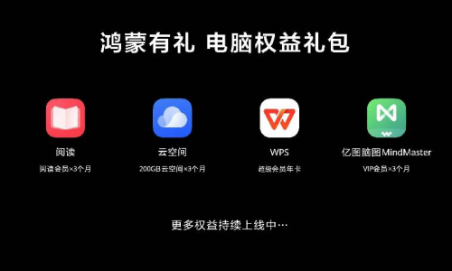 鸿蒙电脑正式发布！新机用户专享“鸿蒙有礼”，800元权益礼包限时领取